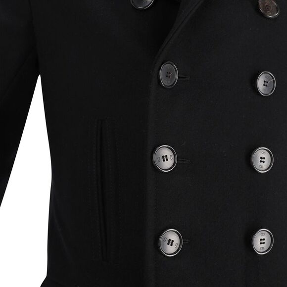 Dior Double Breasted Coat in Black Wool - Picture 5 of 7